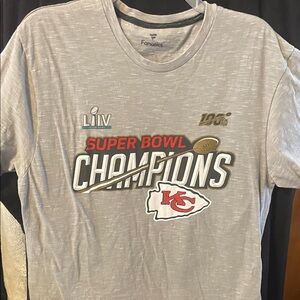 Fanatics Gray chiefs Super Bowl LIV Champions T-Shirt